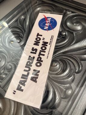 NASA Failure Is Not An Option Bumper Sticker